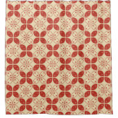 Batik Kawung, indonesisches Muster, Javanisch, Eth Duschvorhang (Vorderseite)