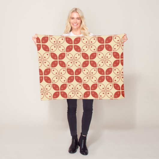 Batik Kawung, indonesisches Muster, Javanisch, Eth Fleecedecke (Beispiel)