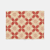 Batik Kawung, indonesisches Muster, Javanisch, Eth Fleecedecke (Vorderseite (Horizontal))
