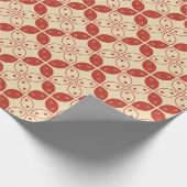 Batik Kawung, indonesisches Muster, Javanisch, Eth Geschenkpapier (Ecke)