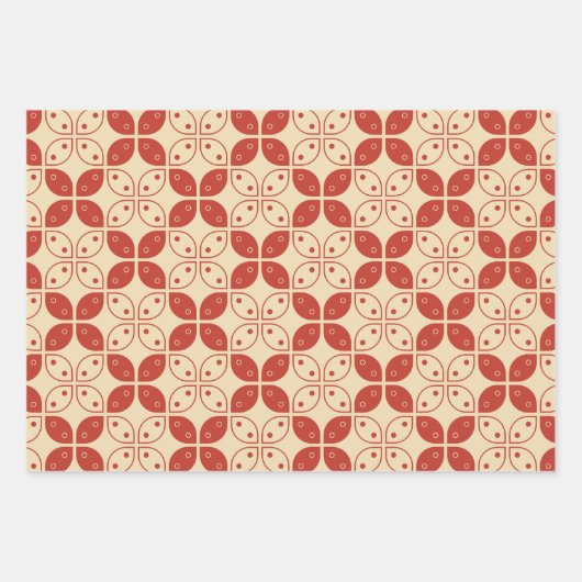 Batik Kawung, indonesisches Muster, Javanisch, Eth Geschenkpapier Set (Vorderseite 2)