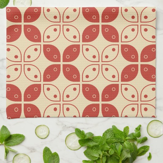 Batik Kawung, indonesisches Muster, Javanisch, Eth Geschirrtuch (Gefaltet)