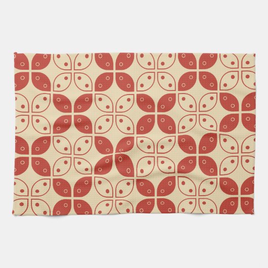 Batik Kawung, indonesisches Muster, Javanisch, Eth Geschirrtuch (Horizontal)