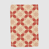 Batik Kawung, indonesisches Muster, Javanisch, Eth Golfhandtuch (Vorderseite)