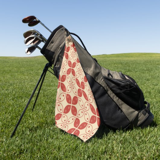 Batik Kawung, indonesisches Muster, Javanisch, Eth Golfhandtuch (Gras)