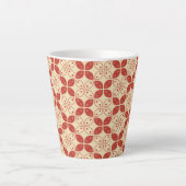 Batik Kawung, indonesisches Muster, Javanisch, Eth Milchtasse (Vorderseite)