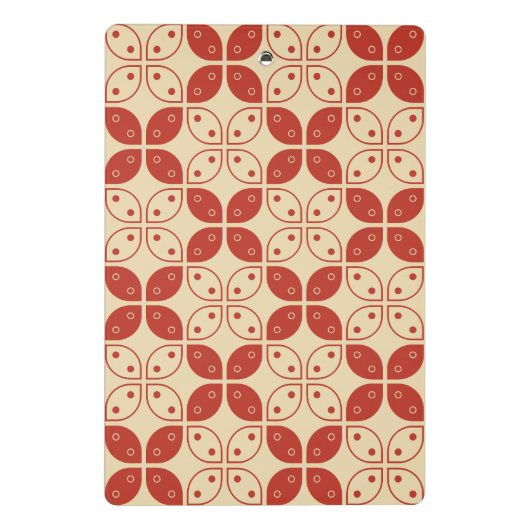 Batik Kawung, indonesisches Muster, Javanisch, Eth Mini Klemmbrett (Rückseite)