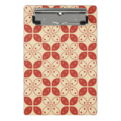 Batik Kawung, indonesisches Muster, Javanisch, Eth Mini Klemmbrett (Vorderseite)