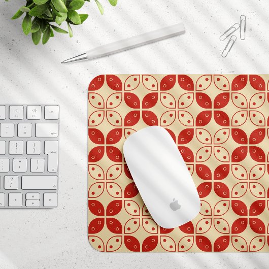 Batik Kawung, indonesisches Muster, Javanisch, Eth Mousepad