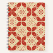Batik Kawung, indonesisches Muster, Javanisch, Eth Notizblock (Vorderseite)