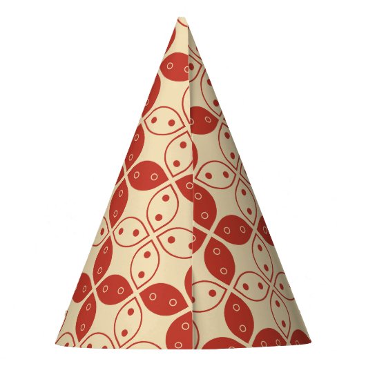 Batik Kawung, indonesisches Muster, Javanisch, Eth Partyhütchen (Rückseite)