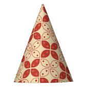 Batik Kawung, indonesisches Muster, Javanisch, Eth Partyhütchen (Vorderseite)