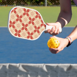 Batik Kawung, indonesisches Muster, Javanisch, Eth Pickleball Schläger