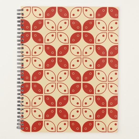 Batik Kawung, indonesisches Muster, Javanisch, Eth Planer (Vorderseite)