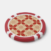 Batik Kawung, indonesisches Muster, Javanisch, Eth Pokerchips (Einzeln)
