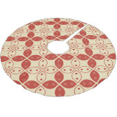 Batik Kawung, indonesisches Muster, Javanisch, Eth Polyester Weihnachtsbaumdecke (Schrägansicht)