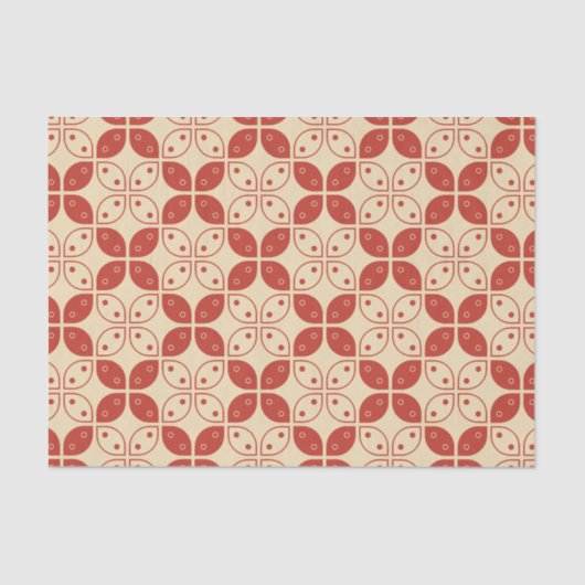 Batik Kawung, indonesisches Muster, Javanisch, Eth Seidenpapier (Vorderseite)