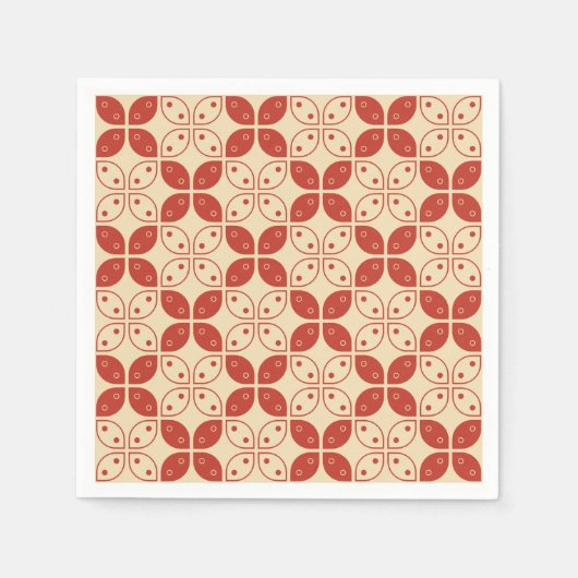 Batik Kawung, indonesisches Muster, Javanisch, Eth Serviette (Vorderseite)