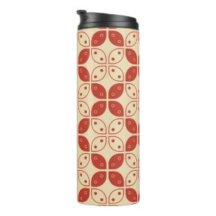 Batik Kawung, indonesisches Muster, Javanisch, Eth Thermosbecher
