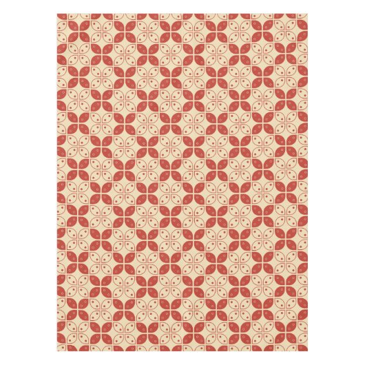 Batik Kawung, indonesisches Muster, Javanisch, Eth Tischdecke (Vorderseite)