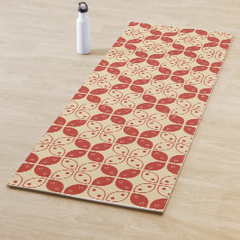 Batik Kawung, indonesisches Muster, Javanisch, Eth Yogamatte