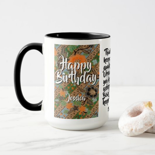 Batik-Kombitasse CM01-01 Widder Tasse (Mit Donut)