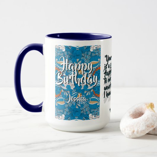 Batik-Kombitasse CM02-01 Stier Tasse (Mit Donut)