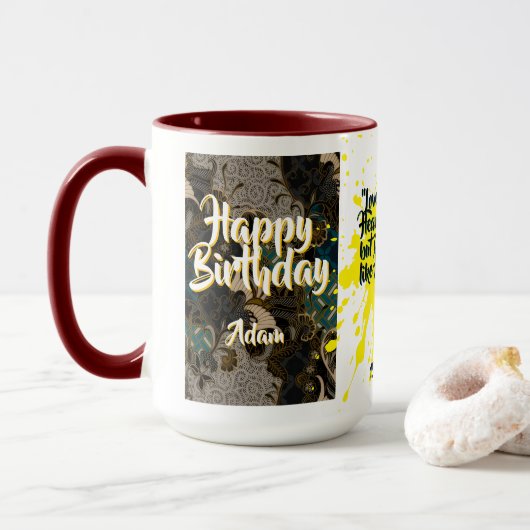 Batik-Kombitasse CM09-01 Schütze Tasse (Mit Donut)