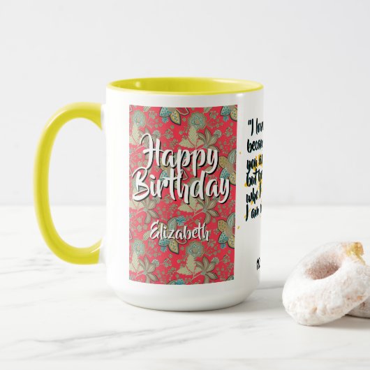 Batik-Kombitasse CM10-01 Steinbock Tasse (Mit Donut)