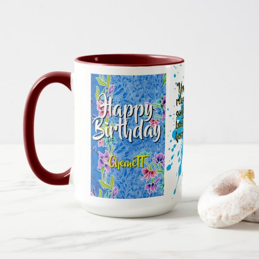 Batik-Kombitasse CM11-01 Wassermann Tasse (Mit Donut)