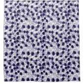 Batik Lila Blätter und Weinbilder Duschvorhang (Vorderseite)