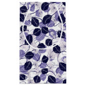 Batik Lila Blätter und Weinbilder Kleine Geschenktüte (Rückseite)