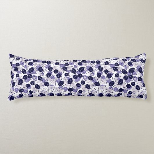 Batik Lila Blätter und Weinbilder Seitenschläferkissen (Vorderseite)