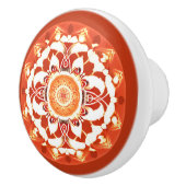 Batik Mandala Muster in Rust Red Keramikknauf (Rechts)