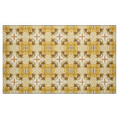 Batik Mandala Muster Mustard Gold und Brown Stoff (Fat Quarter (45,7 x 55,9 cm))