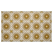 Batik Mandala Muster Mustard Gold und Creme Stoff (Fat Quarter (45,7 x 55,9 cm))