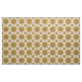Batik Mandala Muster Mustard Gold und Creme Stoff (Yard (91,4 cm))