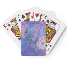 Batik mandala und Mond