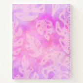 Batik Monstera Bullet Journal / Linken-Notebook Notizblock (Rückseite)