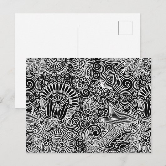 Batik Motif Postkarte (Vorne/Hinten)