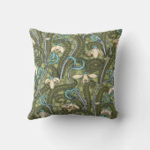 Batik Motif Snowdrop Blume Kissen (Rückseite)