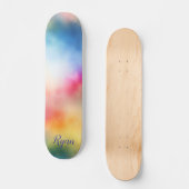 Batik Muster bunt Skateboard (Vorderseite)