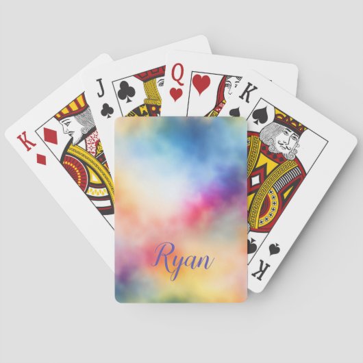 Batik Muster bunt Spielkarten (Rückseite)