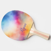 Batik Muster bunt Tischtennis Schläger (Seitenansicht)
