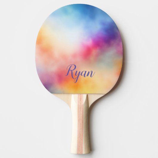 Batik Muster bunt Tischtennis Schläger (Vorderseite)