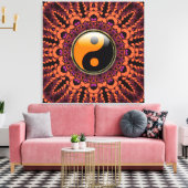 Batik New Age Yin Yang Wrapped Canvas Leinwanddruck (Insitu (Wohnzimmer))