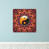 Batik New Age Yin Yang Wrapped Canvas Leinwanddruck (Insitu (Holzboden))