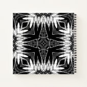 Batik Om Sign Black & White Mandala New Age Notizblock (Rückseite)