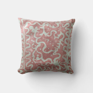 Batik Painting Boho Fibre Art Pillow Kissen