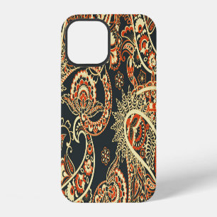 Batik Paisley: Nahtloses Vintage-Muster. iPhone 12 Hülle